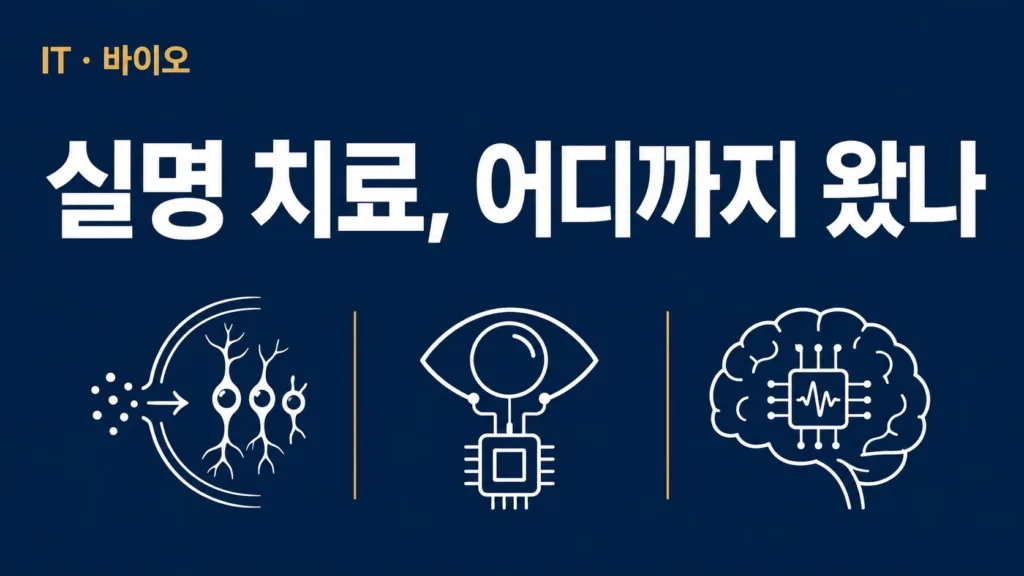 실명 치료, 어디까지 왔나 — 망막 재생 vs 뇌 임플란트