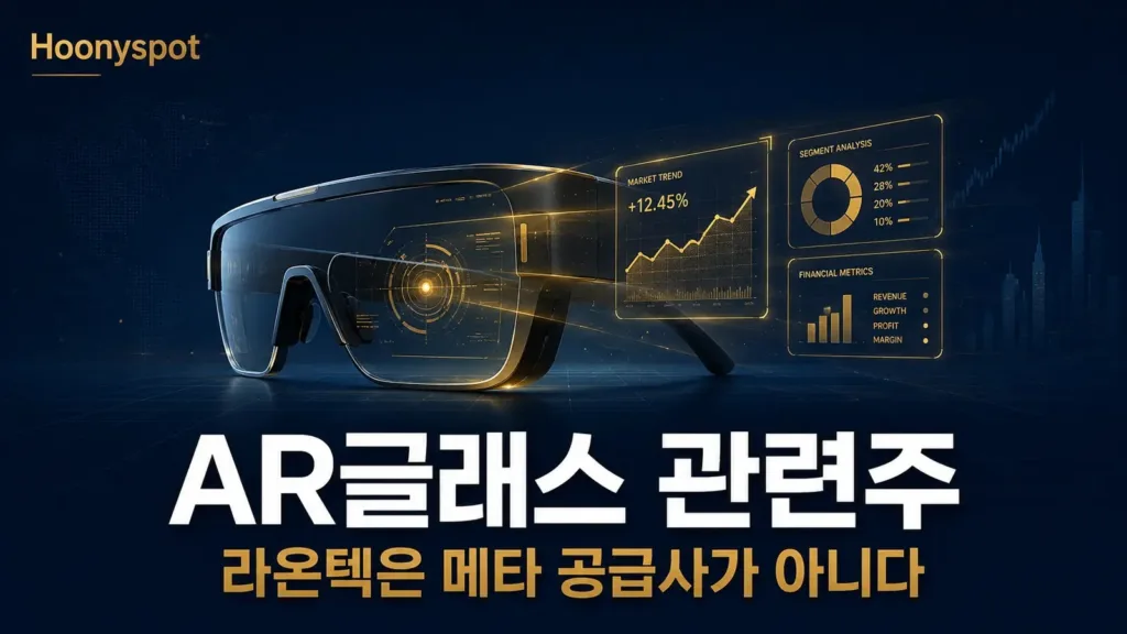 AR글래스 관련주, 라온텍은 메타 공급사가 아니다
