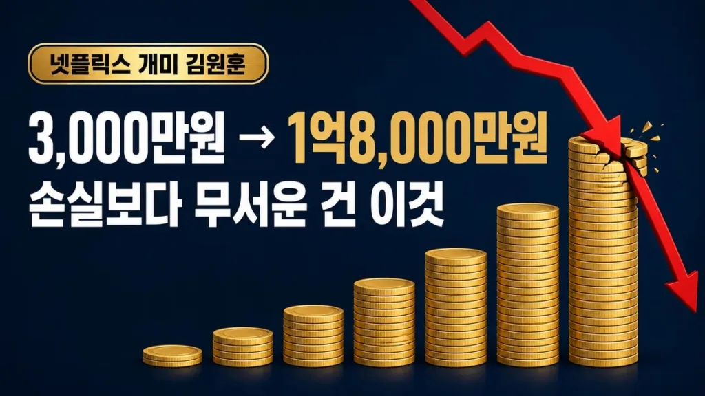 개미 김원훈 2400만원 손실, 물타기가 더 무서운 이유