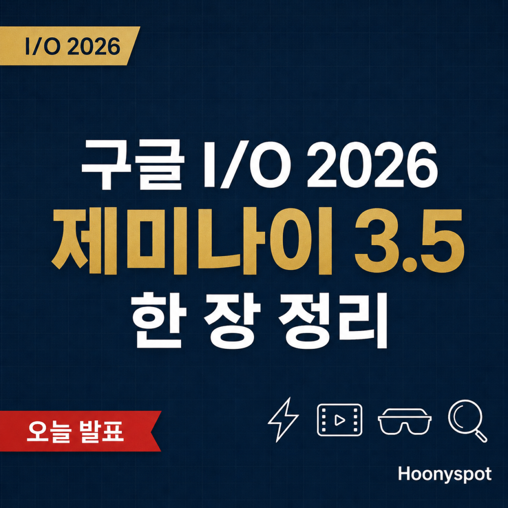 구글 I/O 2026 한 장 정리: 제미나이 3.5·옴니·스파크, 삼성 AI 글래스까지