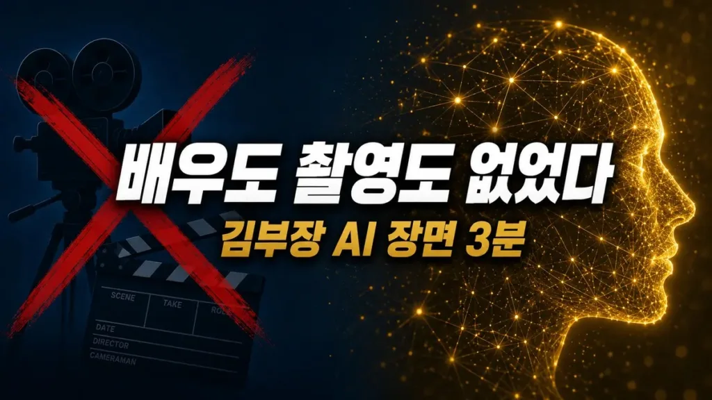 김부장 AI 장면 3분, 배우도 촬영도 없었다