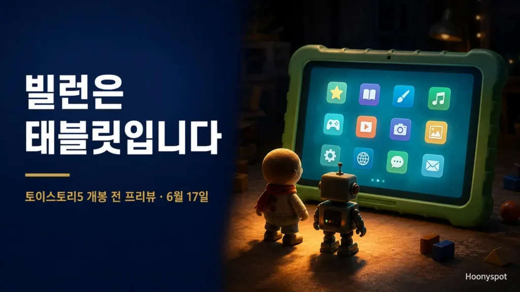 “토이스토리5 빌런은 태블릿입니다 (6월 17일 개봉)”