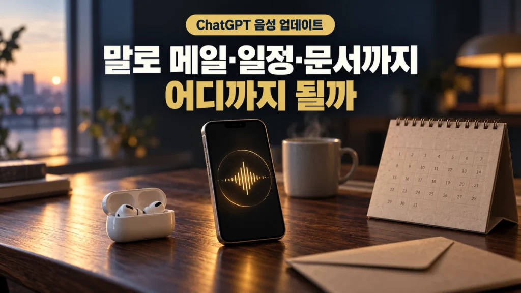 ChatGPT 음성으로 이메일·캘린더·문서 작업, 어디까지 되나
