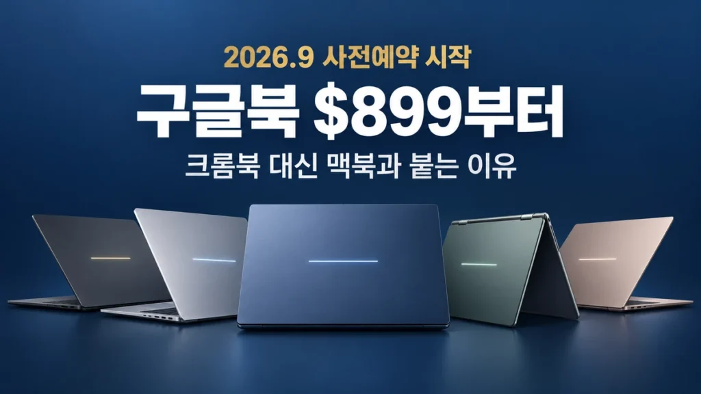 구글북 $899 확정, 구글은 왜 크롬북 대신 맥북과 붙나