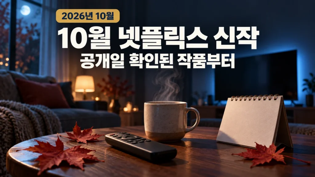 넷플릭스 10월 신작 공개일, 한국 시간 기준 확인된 작품부터